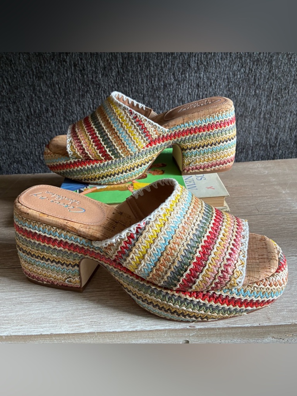 Circus by Sam Edelman Ilyse Multicolor Woven Stitched Platform Sandals